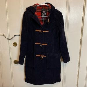 Gloverall duffle coat with plaid lining